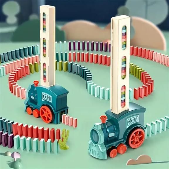 Train Toy Domino Set for Kids BPA Free Plastic with Sound Effects
