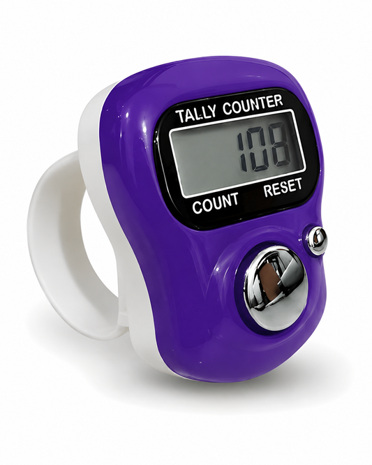 Digital Finger Tally Counter for Mantra Jap, Meditation, Prayer, Cricket Umpire & Sports | LCD Clicker Counter | Multicolour