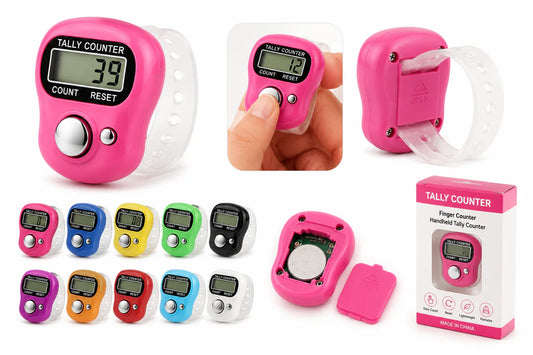 Mini Digital Tally Counter Finger Ring | Electronic Chanting Count Machine for Mantra Jap, Meditation, Prayer & Cricket Umpire