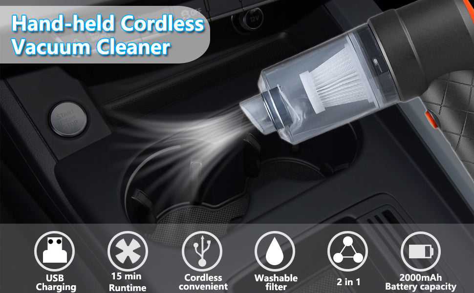 3 in 1 Portable Car Vacuum Cleaner
